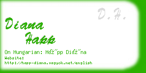 diana happ business card